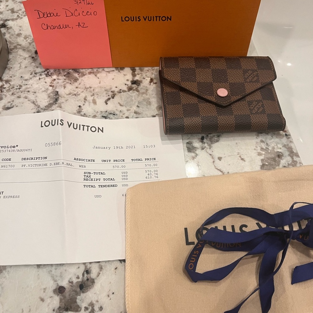 Louis Vuitton Victorine Damier Ebene/ballerina wallet
